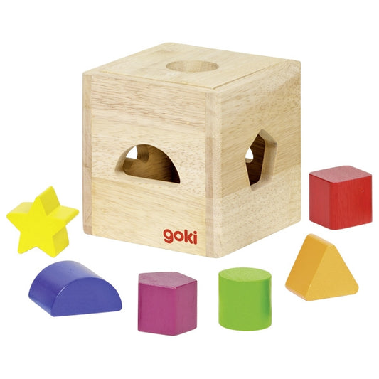 Cubo con forme colorate