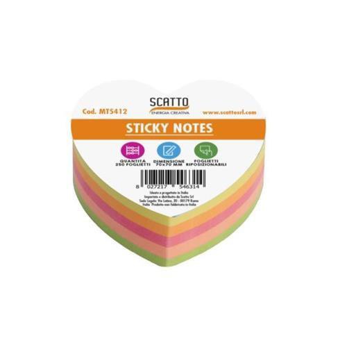 Sticky notes cuore neon 250