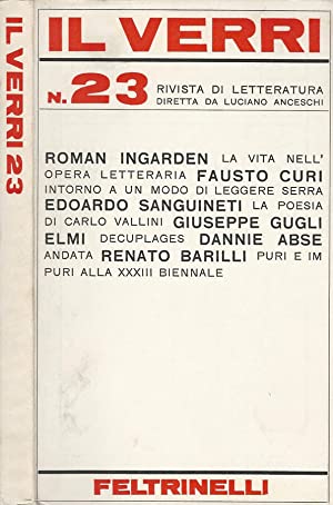 Rivista Il Verri - Nuova serie 1967 n  23